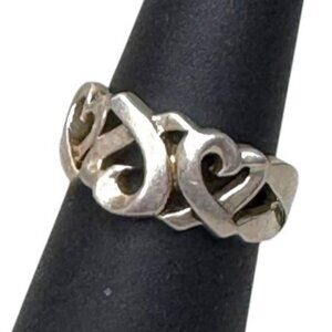 Tiffany & Co Paloma Picasso Sterling Silver 925 Heart Ring Size 5 Endless Love
